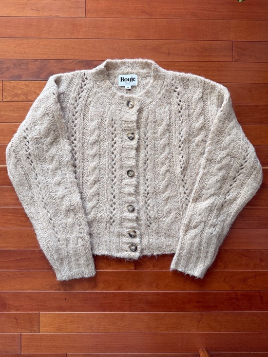 Rouje Sweaters - Rouje Beige Lino Cardigan